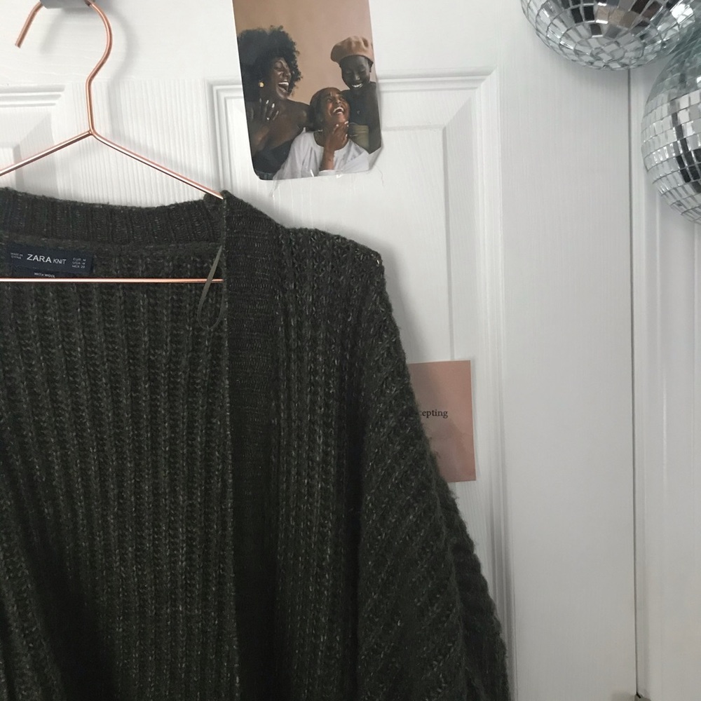 💕SALE💕 zara green chunky cardigan